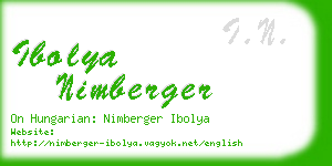 ibolya nimberger business card